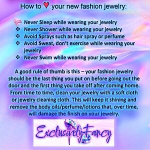 💎JEWELRY CARE INSTRUCTIONS💎